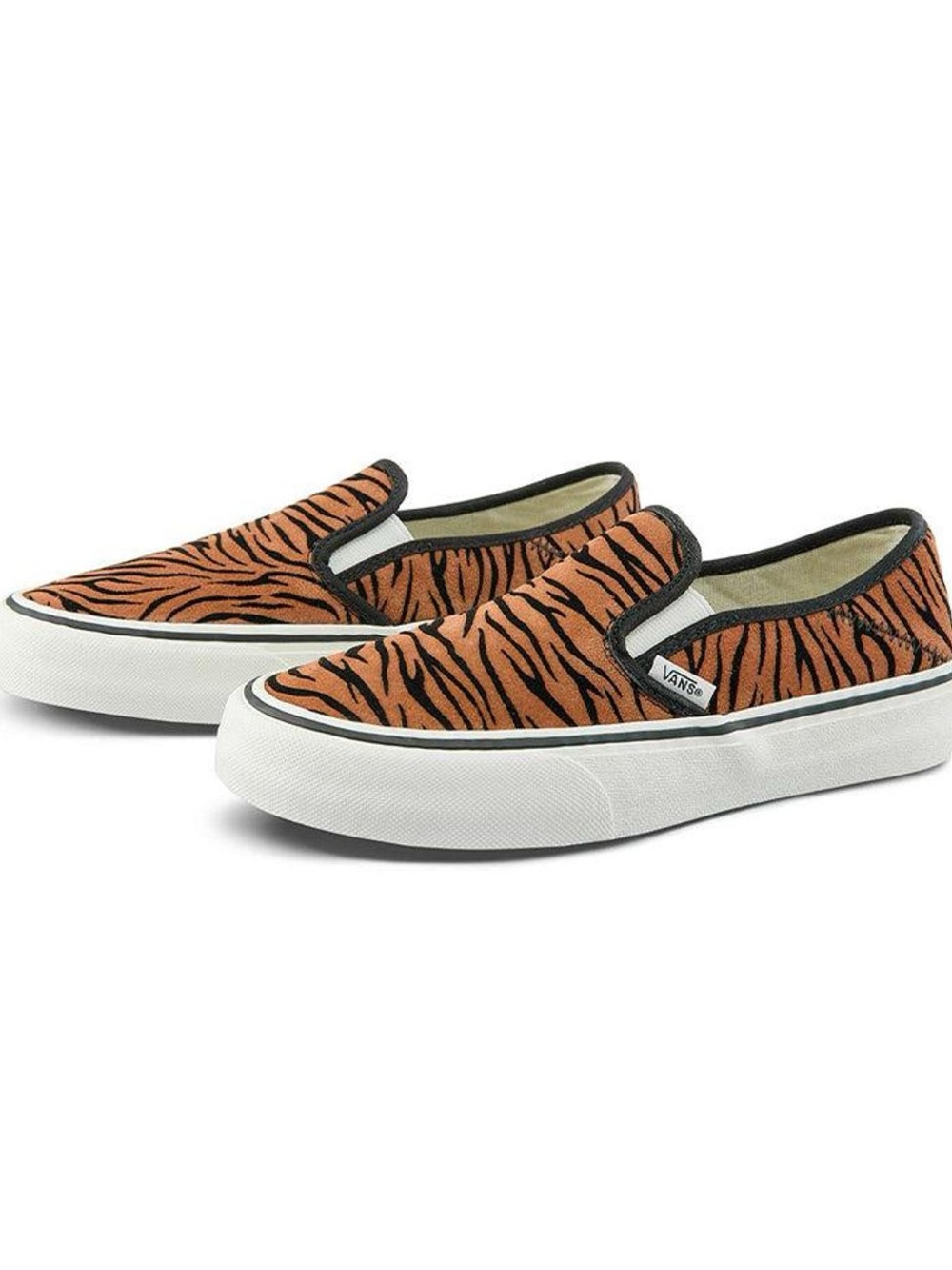 Vans Slip-On Sneakers — Orange Tiger Print